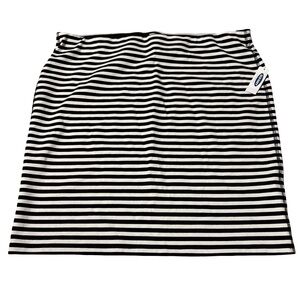 Old Navy Black and White Striped A Line Skirt